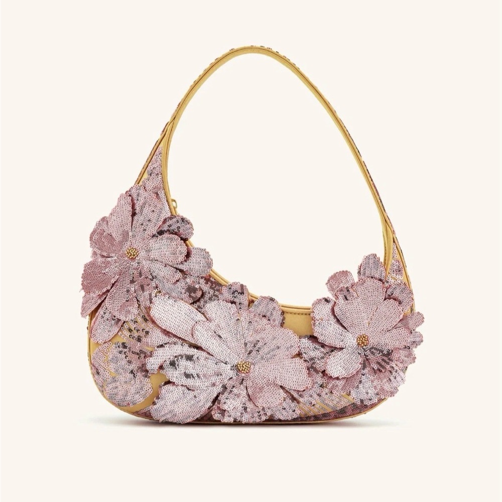 JW PEI Pink Floral Shoulder Bag